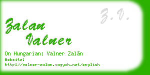 zalan valner business card