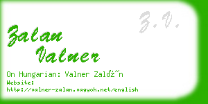 zalan valner business card